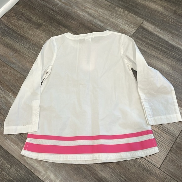 Janie and Jack Tunic Top White with Pink Ribbon size 4 - Picture 5 of 7
